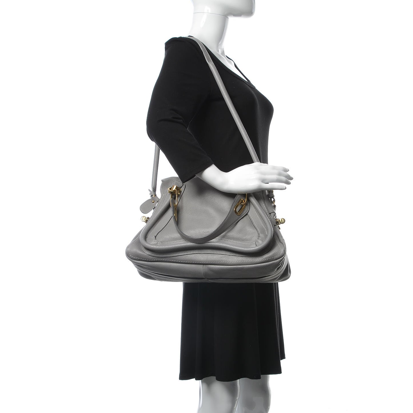 Calfskin Medium Paraty Cashmere Grey