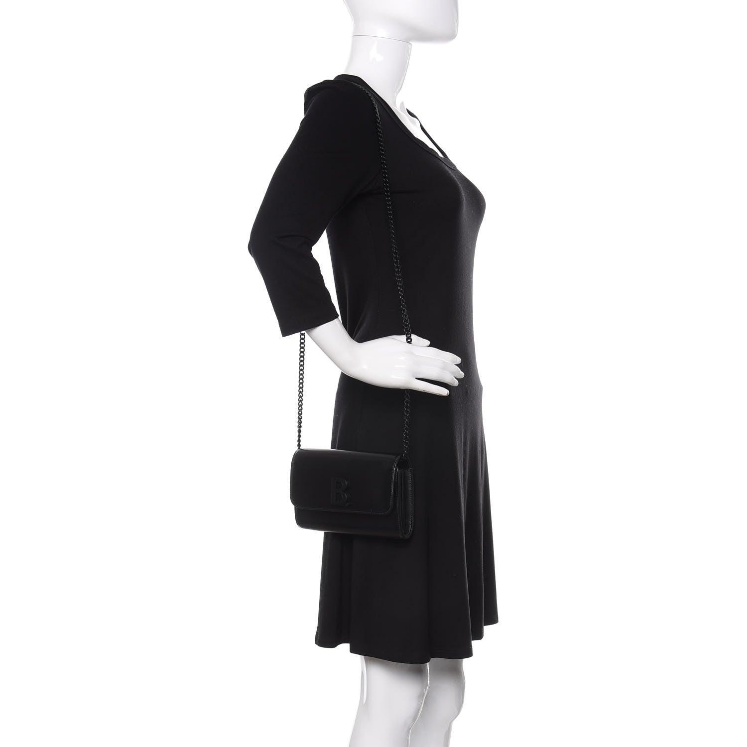 Balenciaga Smooth Calfskin B Continental Chain Bag Black 2 of 10