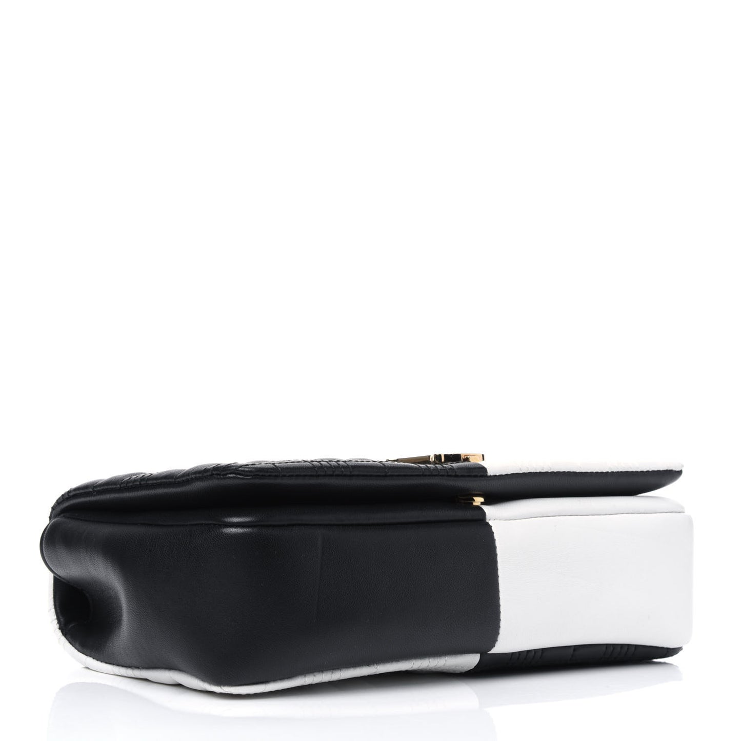 Lambskin Quilted Small Lola Bag White Black