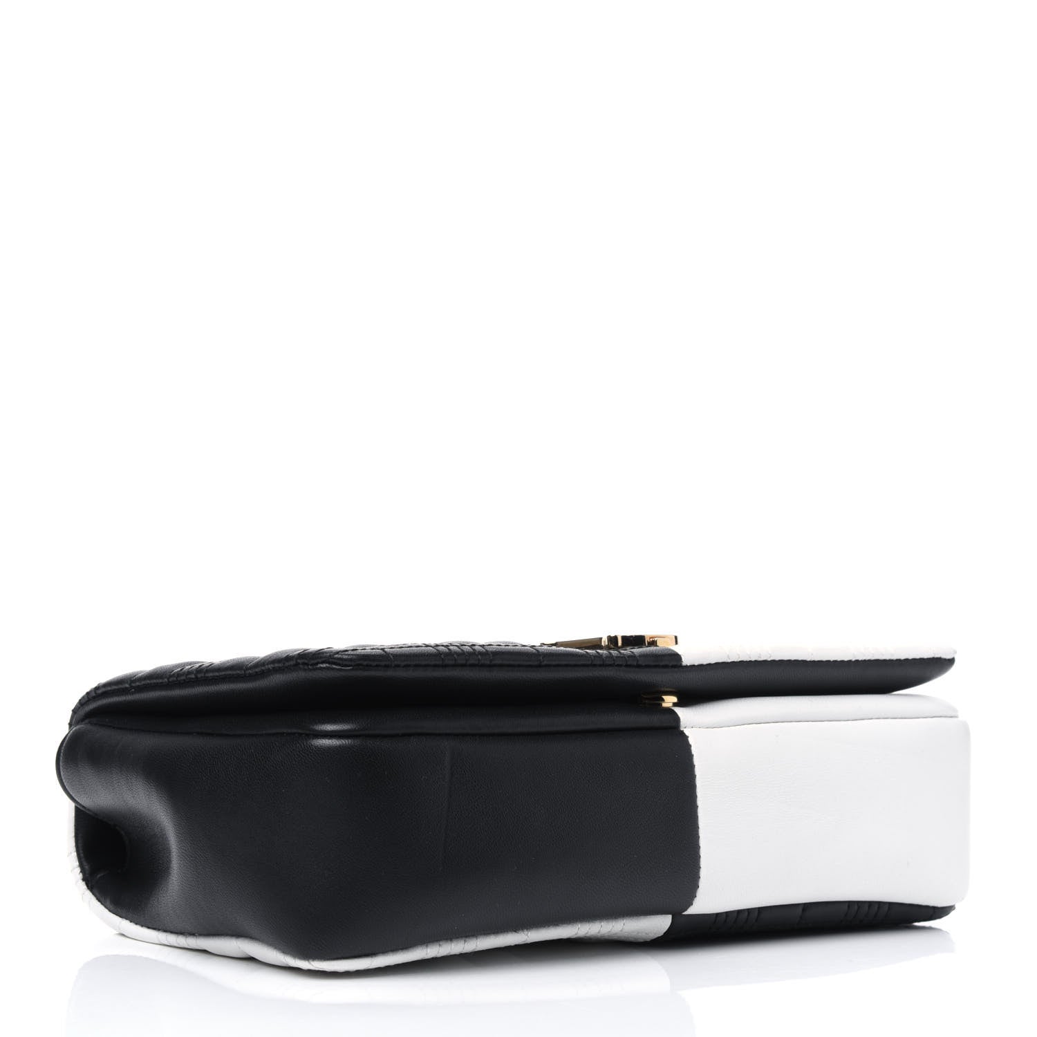 Burberry Lambskin Quilted Small Lola Bag White Black 4 of 15