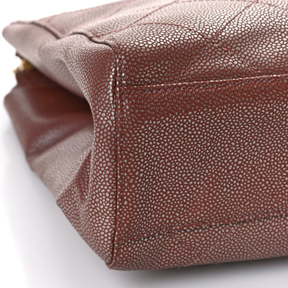 Chanel Metallic Caviar Quilted Shopping Tote Brown 8 of 9