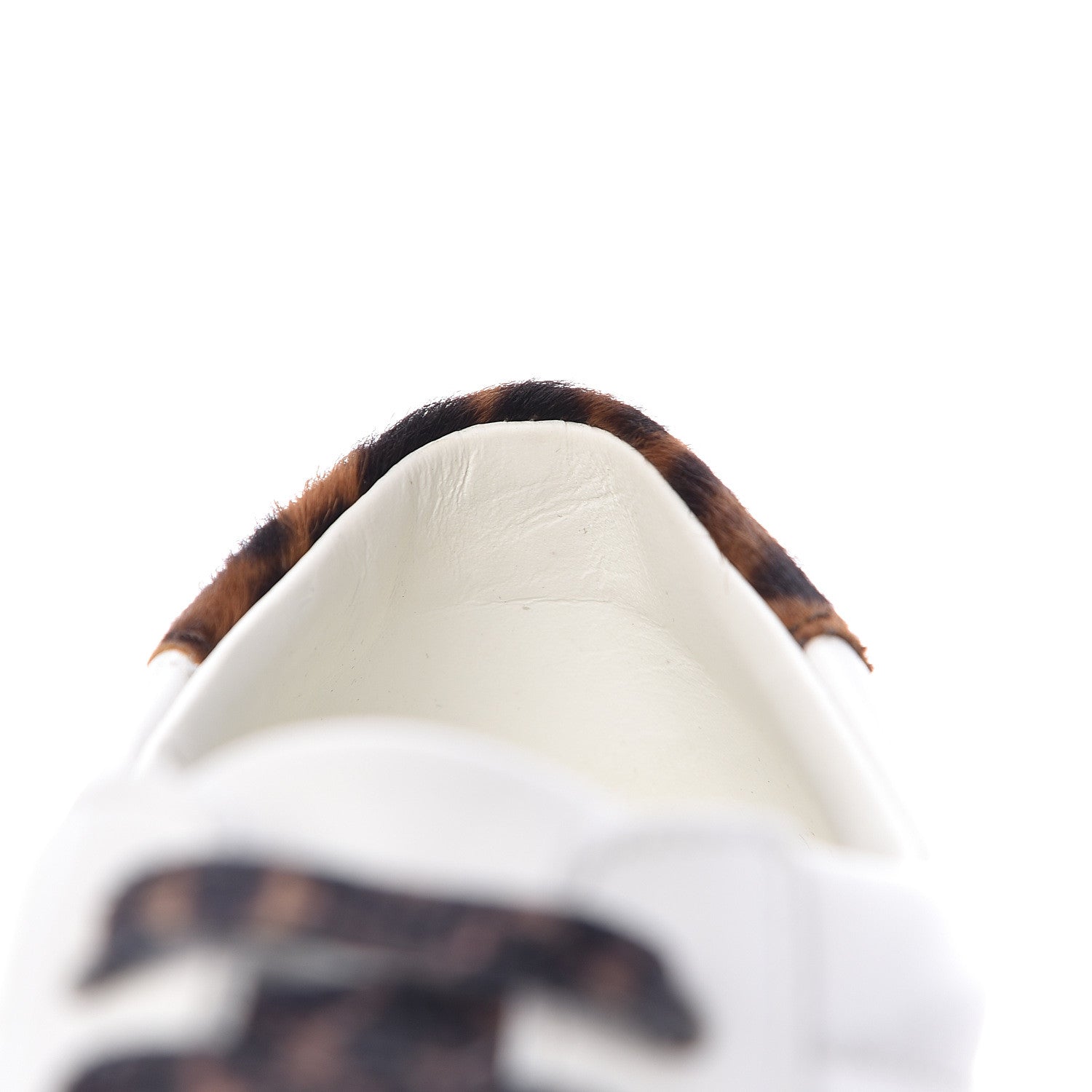 Saint Laurent Calfskin Pony Hair Leopard Print Andy Low Top Sneakers 36.5 Optic White 12 of 16