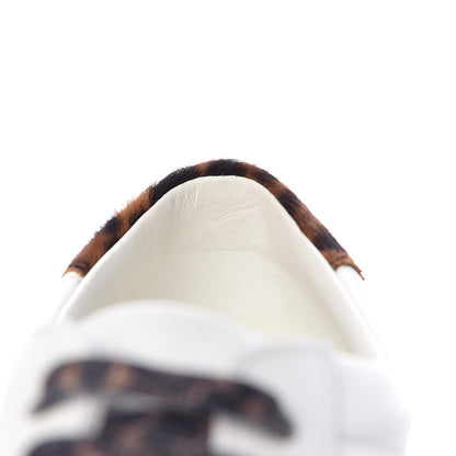 Saint Laurent Calfskin Pony Hair Leopard Print Andy Low Top Sneakers 36.5 Optic White 12 of 16