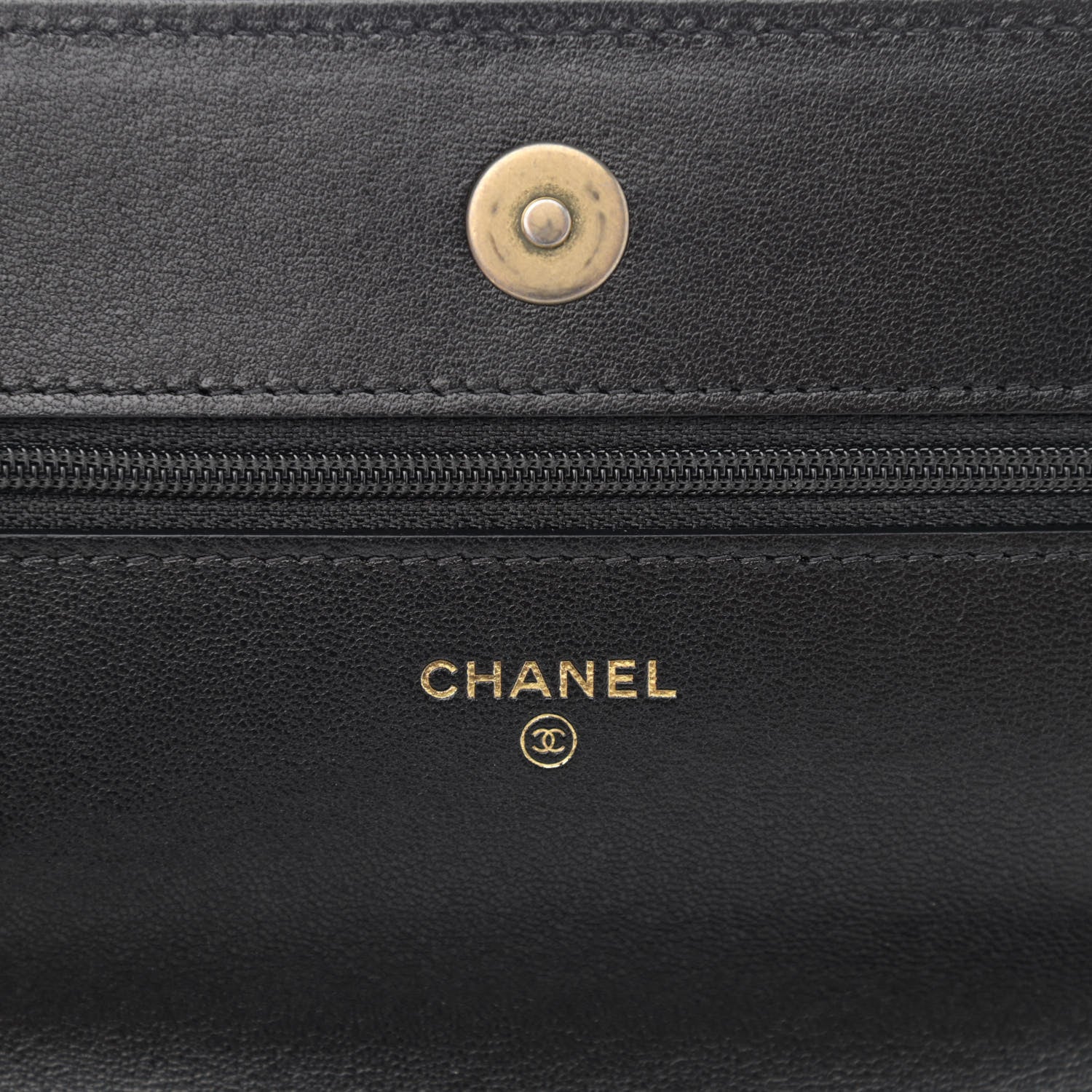 Chanel Lambskin Quilted Chanel 19 Wallet On Chain WOC Black 6 of 17