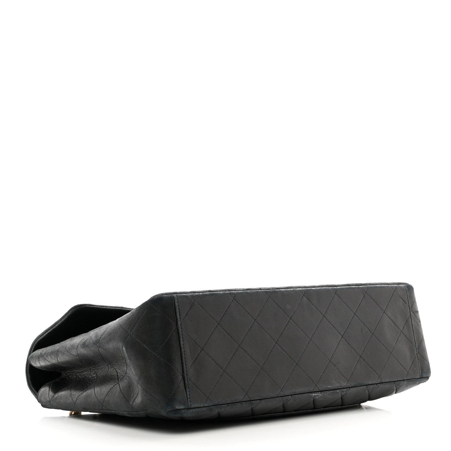 Chanel Lambskin Quilted XL Jumbo Single Flap Black 4 of 14
