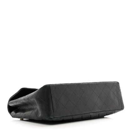 Chanel Lambskin Quilted XL Jumbo Single Flap Black 4 of 14