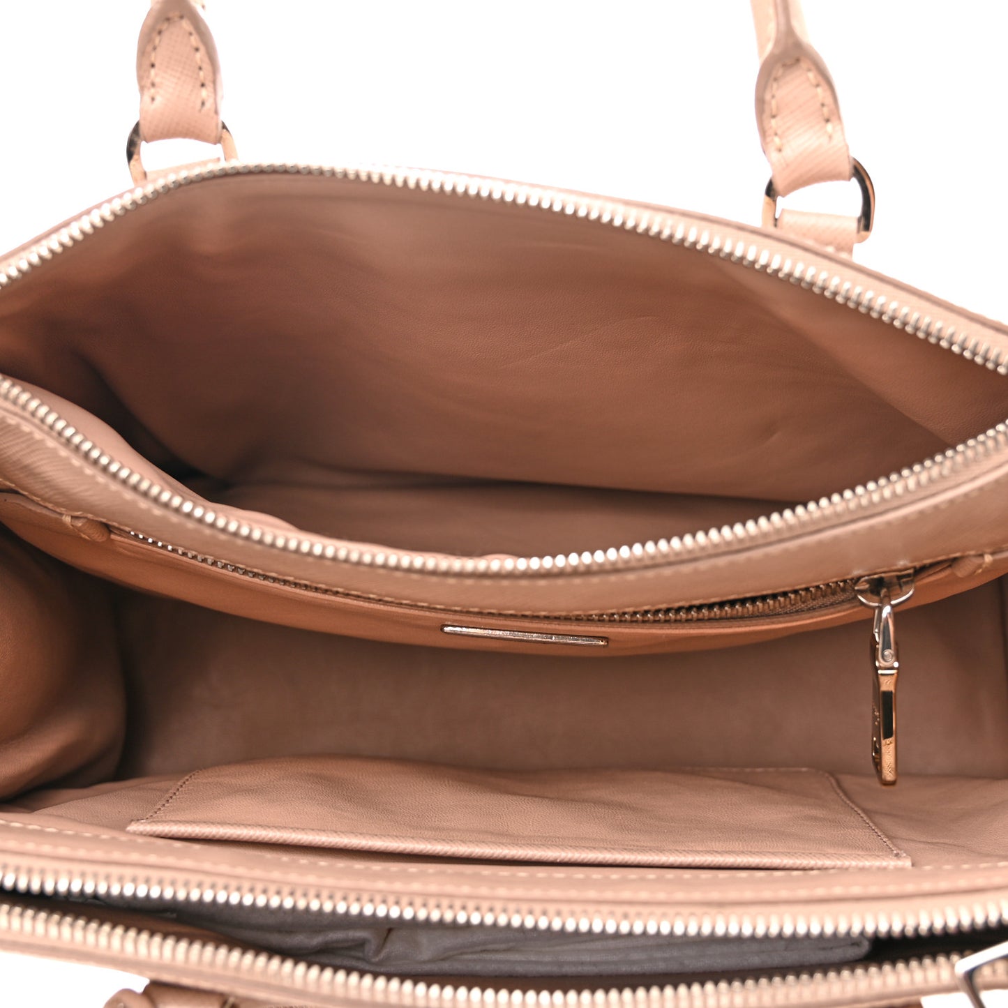 Saffiano Lux Galleria Front Pocket Tote Cammeo