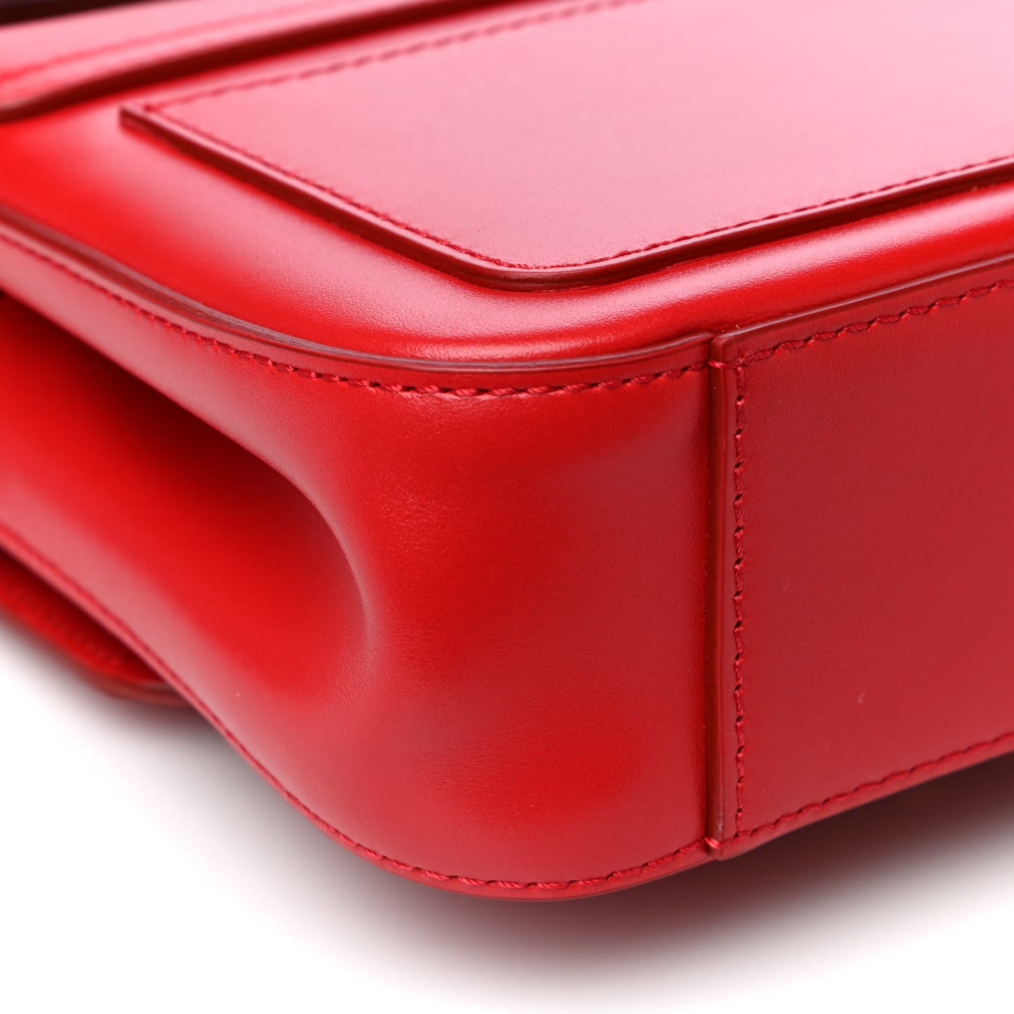 Calfskin Small C Double Carry Plaid Red