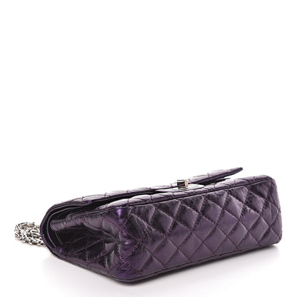 Chanel Metallic Aged Calfskin Quilted 2.55 Reissue 225 Flap Purple 4 of 11