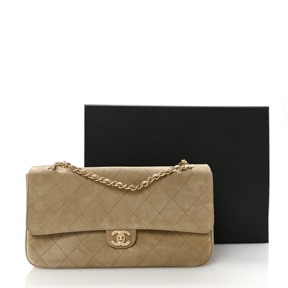 Chanel Suede Calfskin Small Souplissimo Maxi Flap Dark Beige 10 of 10