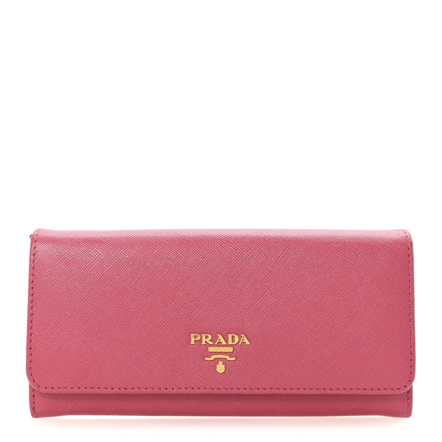 Saffiano Metal Continental Flap Wallet Peonia