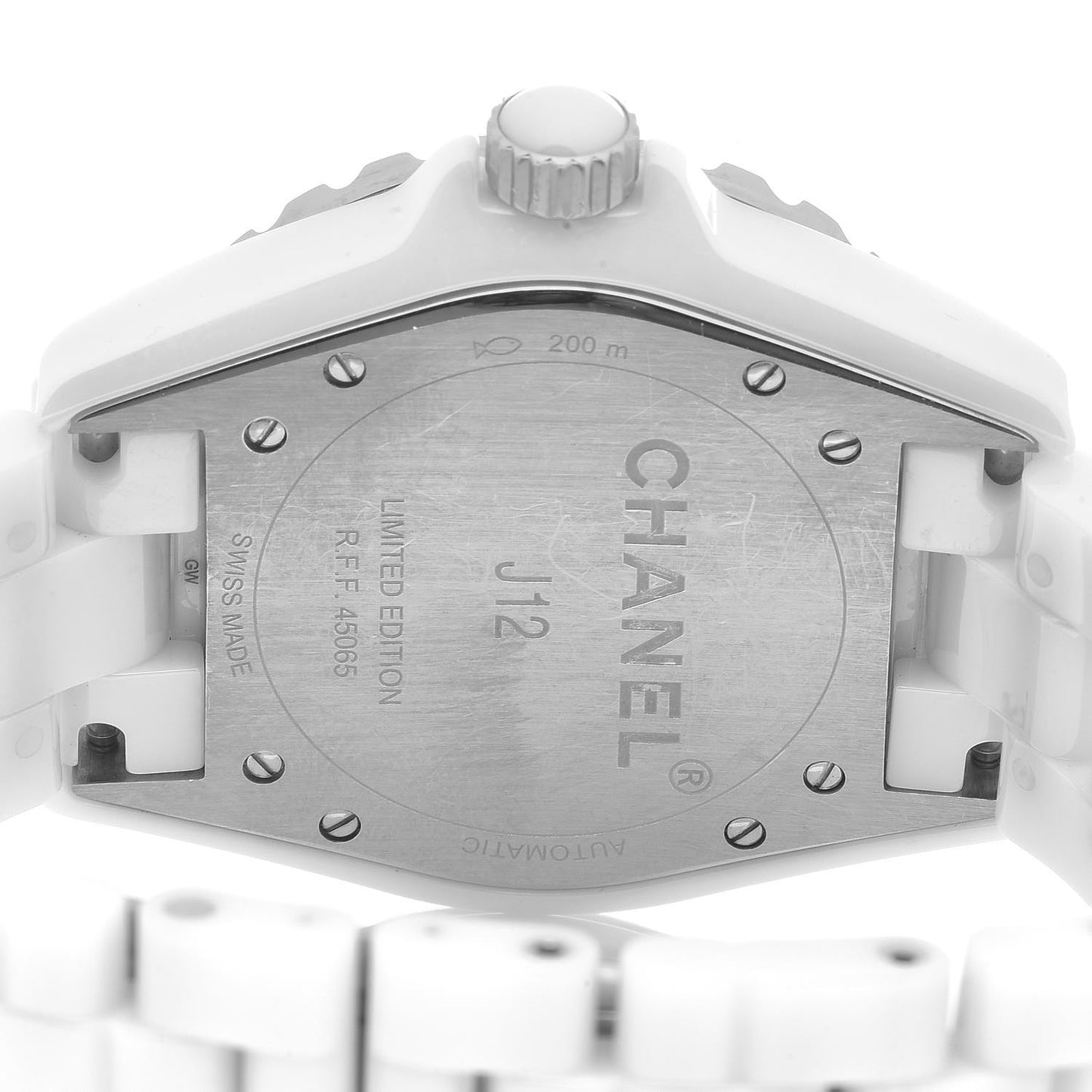 Stainless Steel Ceramic Diamond Pink Mother of Pearl 38mm J12 Automatic Watch White