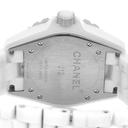 Chanel Stainless Steel Ceramic Diamond Pink Mother of Pearl 38mm J12 Automatic Watch White 5 of 5