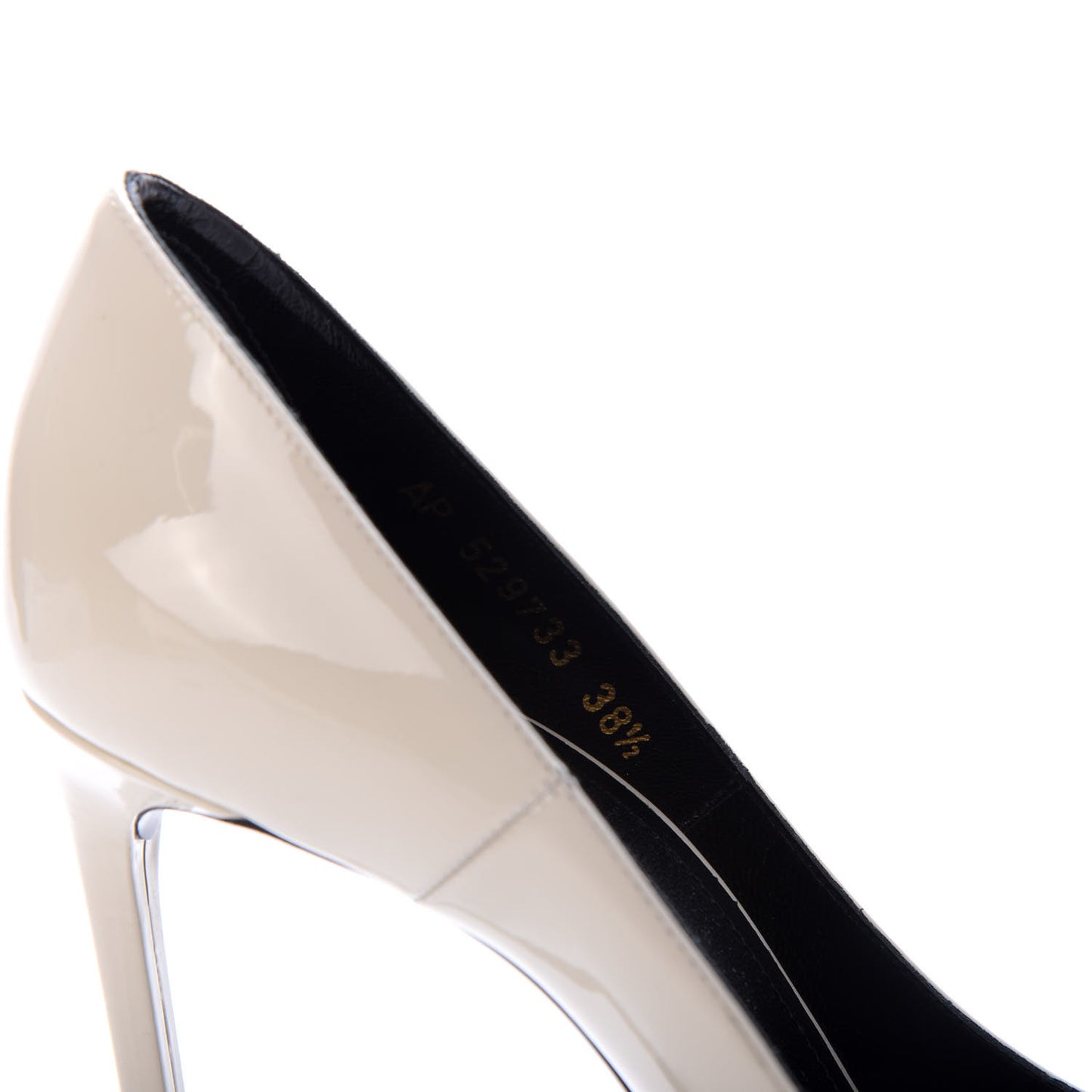 Patent Calfskin Zoe 105 Pump 38.5 White