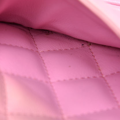 Chanel Calfskin Quilted Cambon Pochette Pink Black 11 of 11