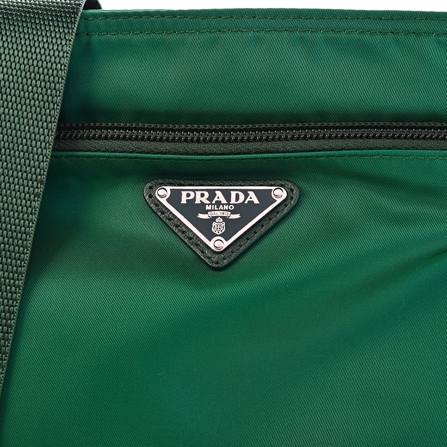 Prada Nylon Vela Flat Messenger Bag Oleandro 8 of 8