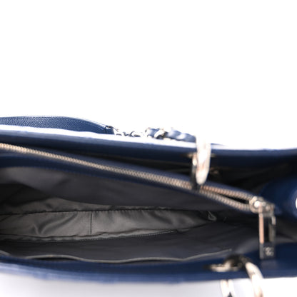 Chanel Caviar Quilted Grand Shopping Tote GST Dark Navy Blue 5 of 13