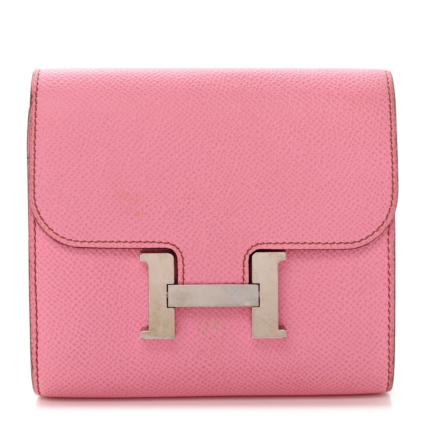 Hermes Epsom Constance Compact Passant Wallet 5P Pink 1 of 10