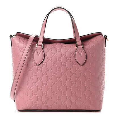 Gucci Guccissima Signature Linea A Foldover Tote Rose Baby Candy 1 of 9