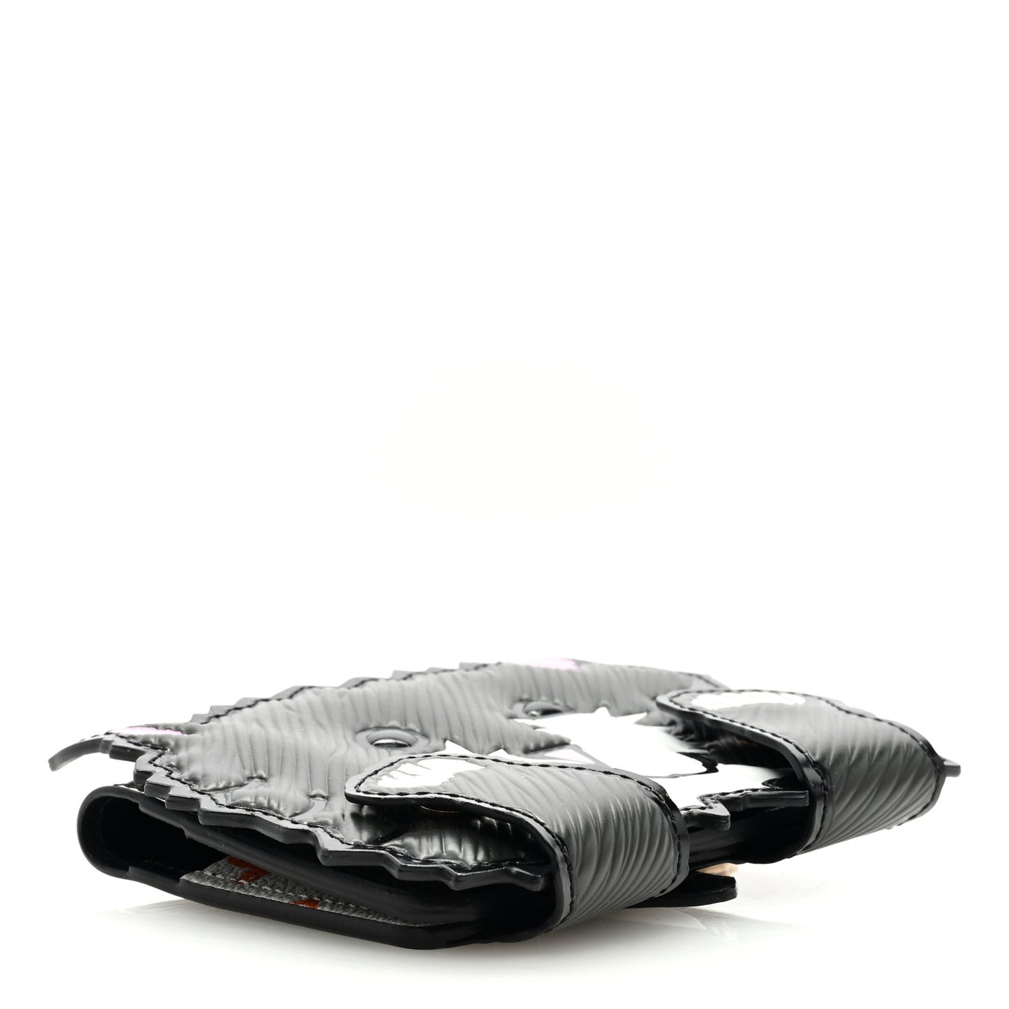 Epi Catogram Calfskin Cat Card Holder Black
