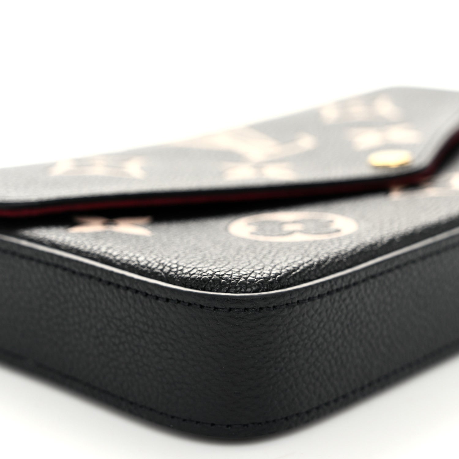 Louis Vuitton Empreinte Monogram Giant Felicie Pochette Black Beige 9 of 11