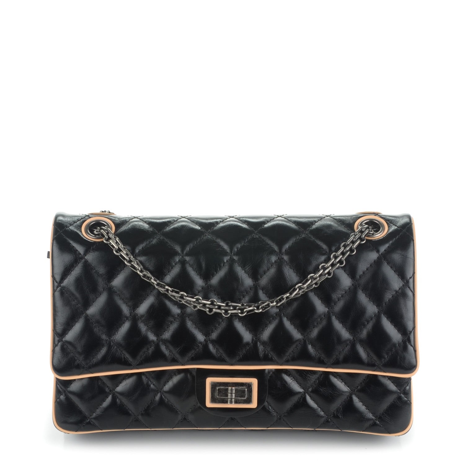 Chanel Glazed Calfskin Quilted 2.55 Reissue 226 Flap Black 1 of 6