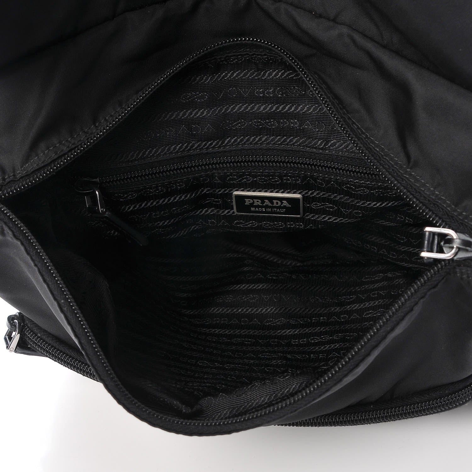 Prada Nylon Vela Messenger Bag Black 5 of 7