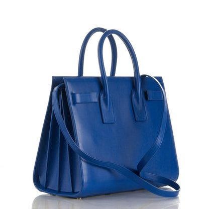 Saint Laurent Calfskin Small Sac De Jour Blue Majorelle 3 of 7