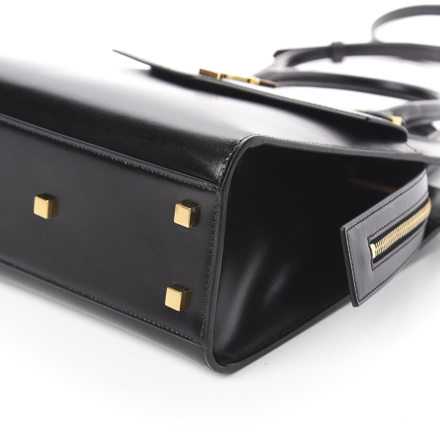 Saint Laurent Shiny Calfskin Small Uptown Tote Black 8 of 8