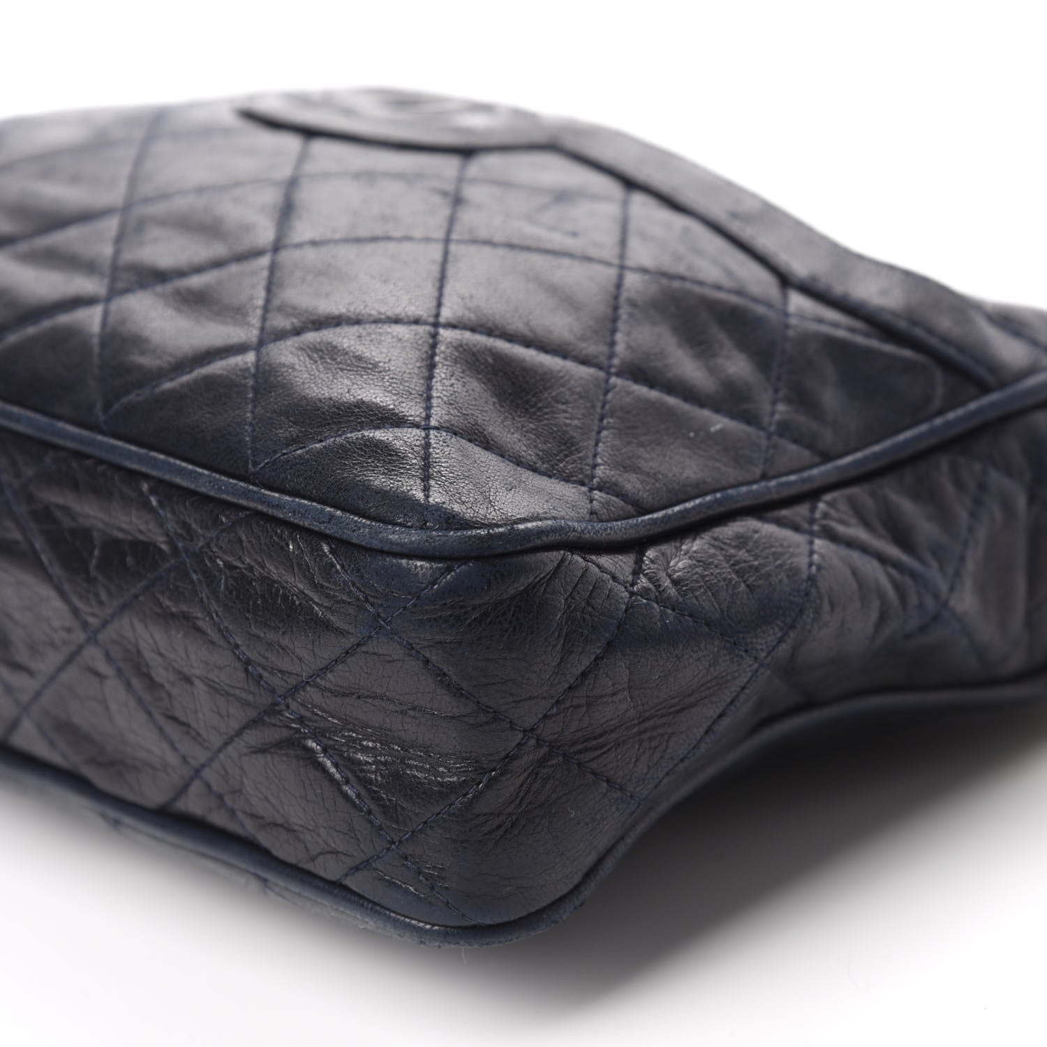 Chanel Lambskin Quilted CC Tassel Camera Case Navy 7 of 11