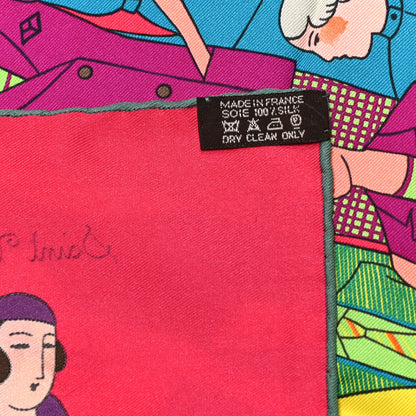 Hermes Silk Les Sportives Scarf 70 Fuchsia 5 of 5