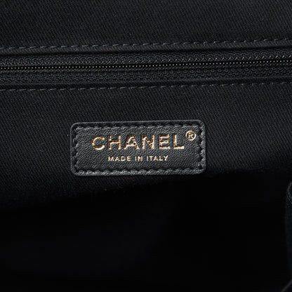Chanel Woven Straw Raffia Striped Large Deauville Tote Black 6 of 10