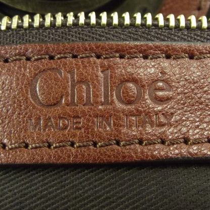 Chloe Leather Maggie Frame Satchel Moka 9 of 11