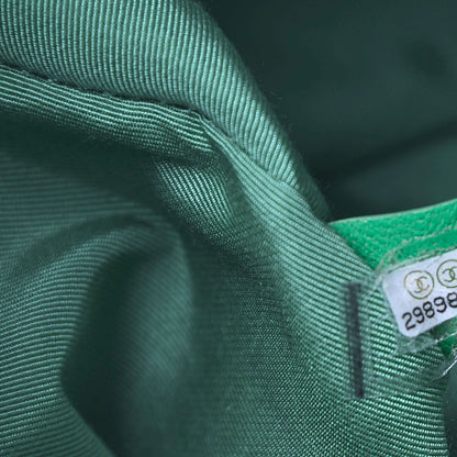 Chanel Goatskin Quilted Large 19 Flap Green 9 of 10