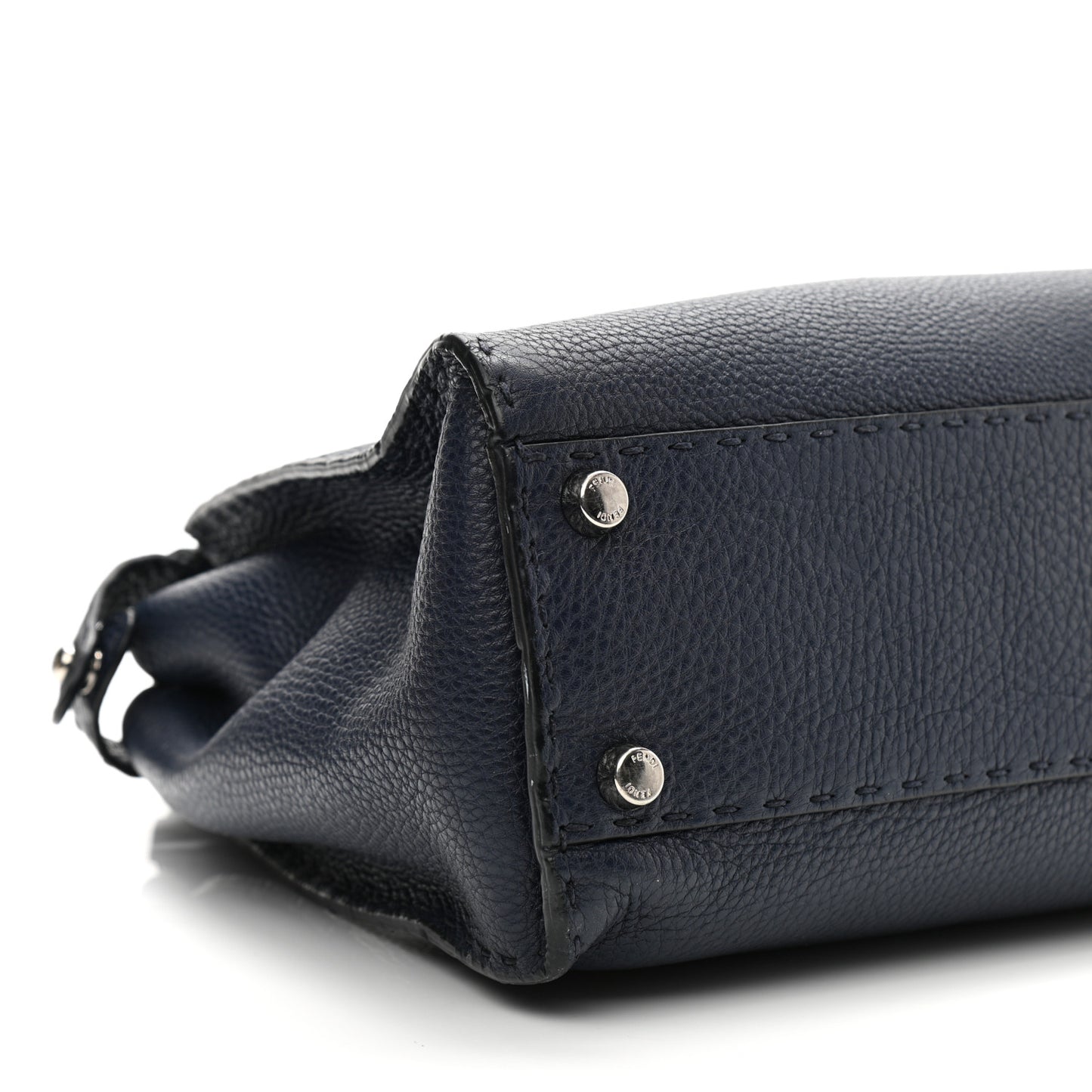 Cuoio Romano Selleria Medium Peekaboo Iconic Satchel Blue Notte