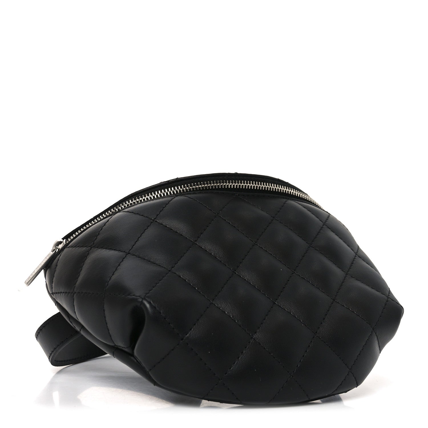 Chanel Calfskin Quilted Uniform Waist Belt Bag Black 3 of 9