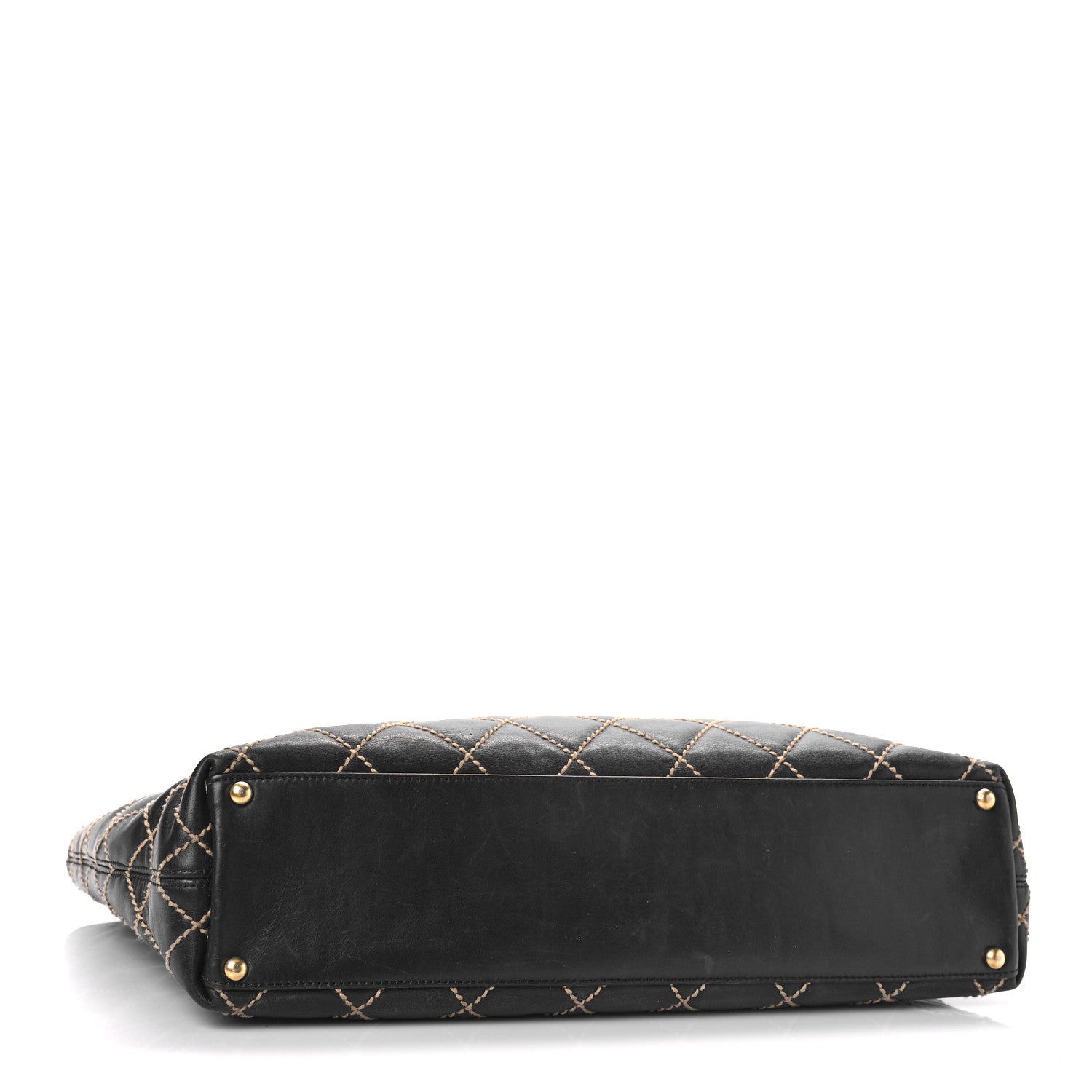 Chanel Calfskin Wild Stitch Large Tote Black 4 of 11