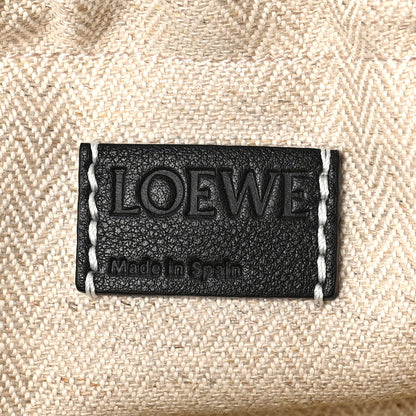 Loewe Leaf Palm Calfskin Drawstring Bucket Bag Natural Black 6 of 8