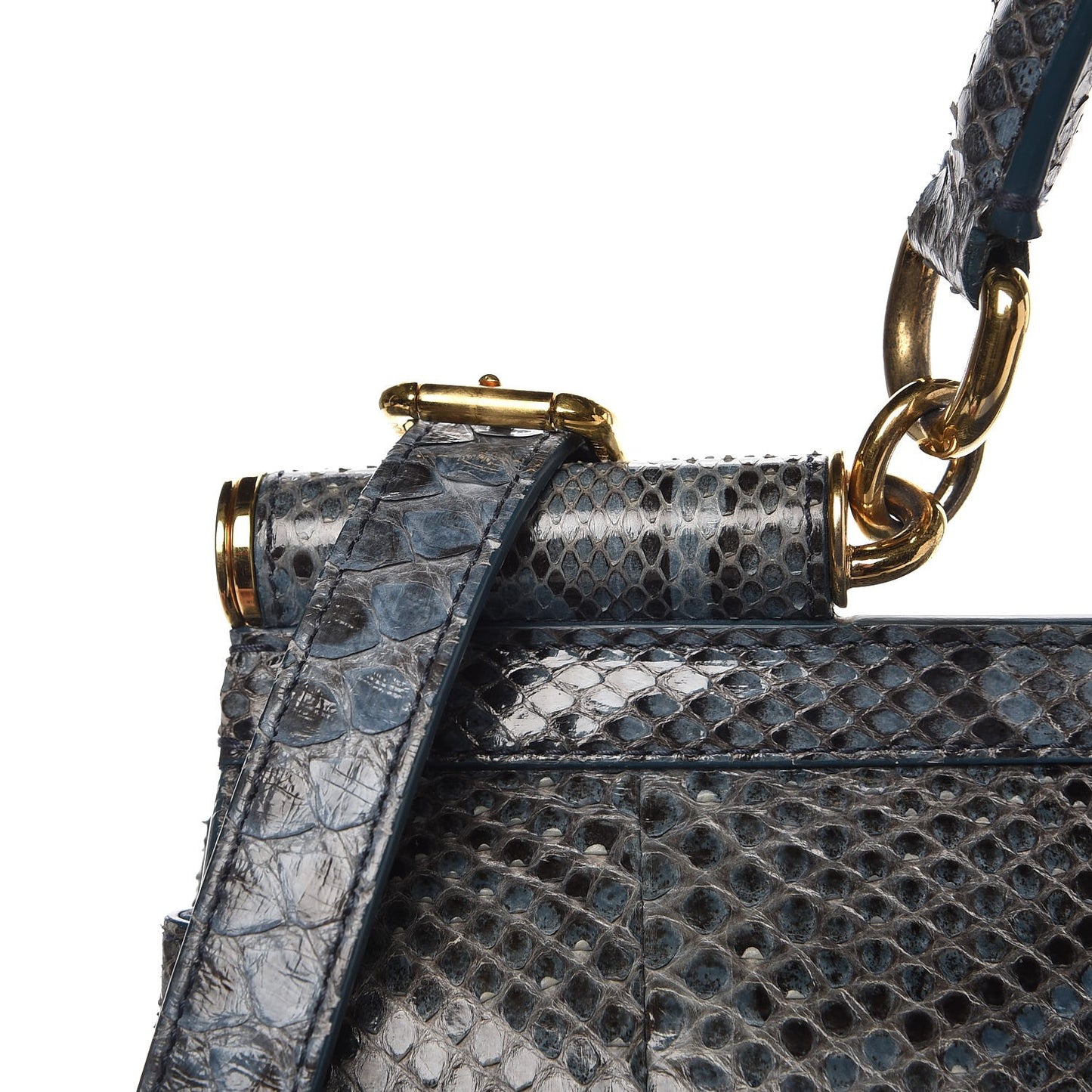 Python Large Miss Sicily Satchel Blue
