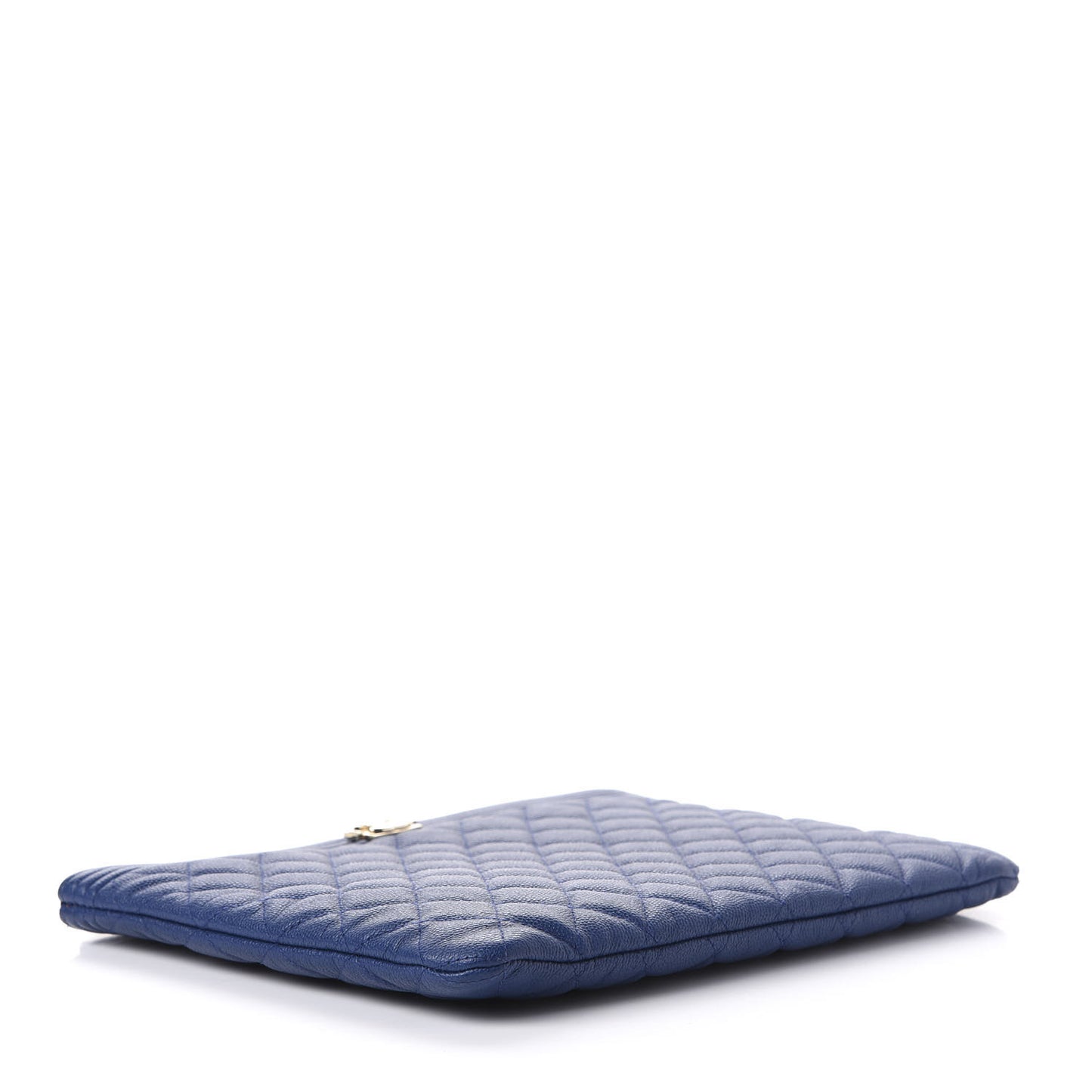 Caviar Quilted Medium Boy Cosmetic Case Blue