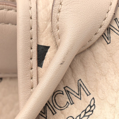 MCM Visetos Medium Studded Stark Backpack Beige 14 of 14