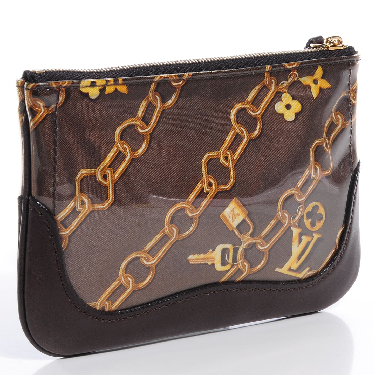 Monogram Charms Pochette Plate Taupe