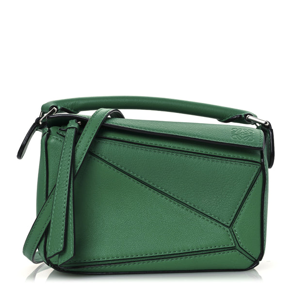 Loewe Calfskin Mini Puzzle Bag Jungle Green 1757459 – FASHIONPHILE