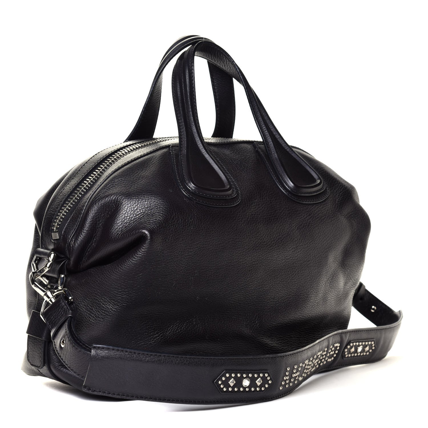 Givenchy Waxed Calfskin Studded Medium Nightingale Black 2 of 7