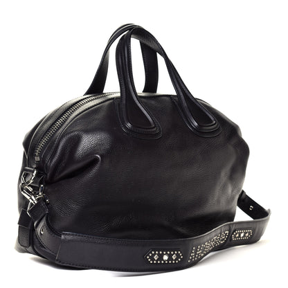 Givenchy Waxed Calfskin Studded Medium Nightingale Black 2 of 7