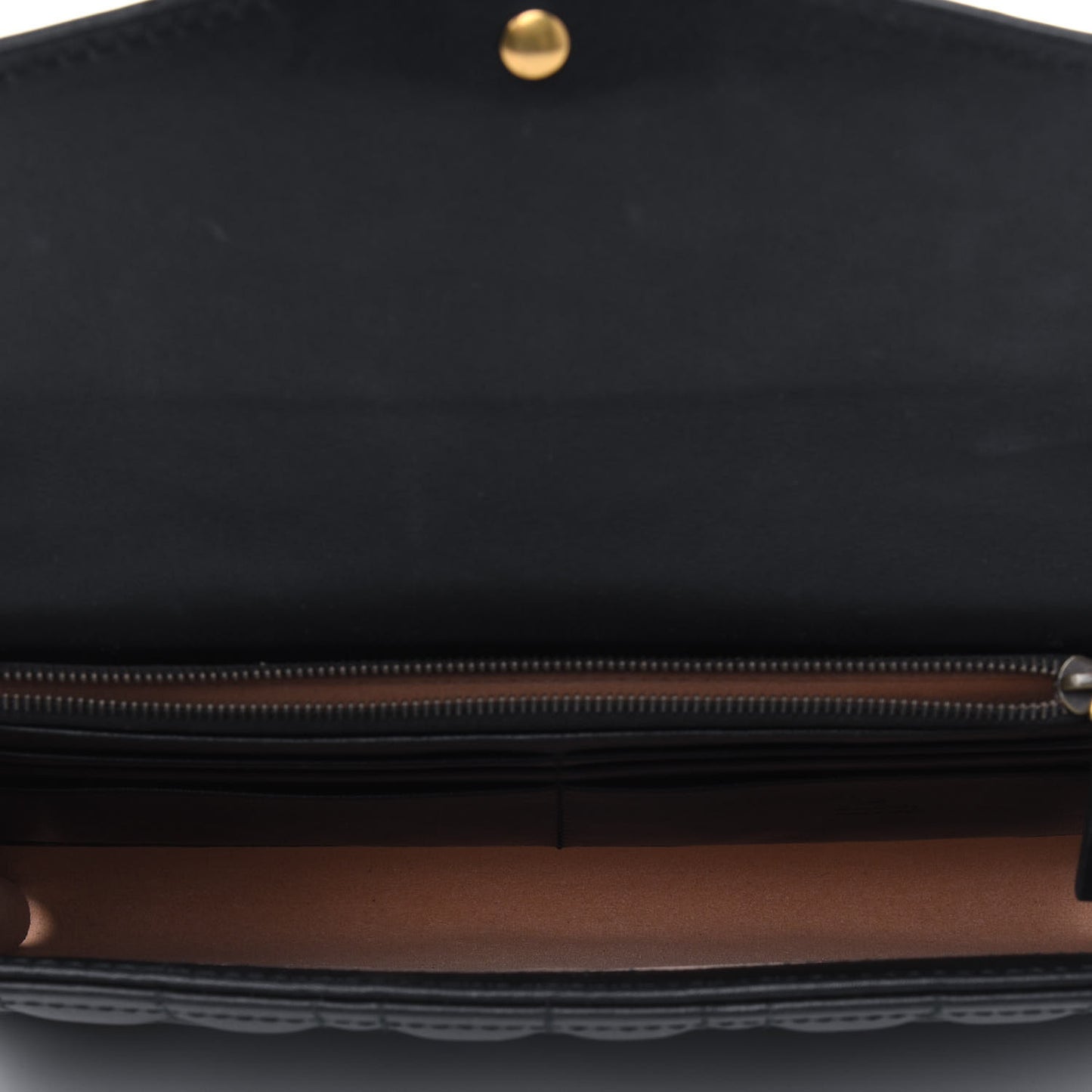 Calfskin Matelasse Mini Pearly GG Marmont Chain Wallet Black