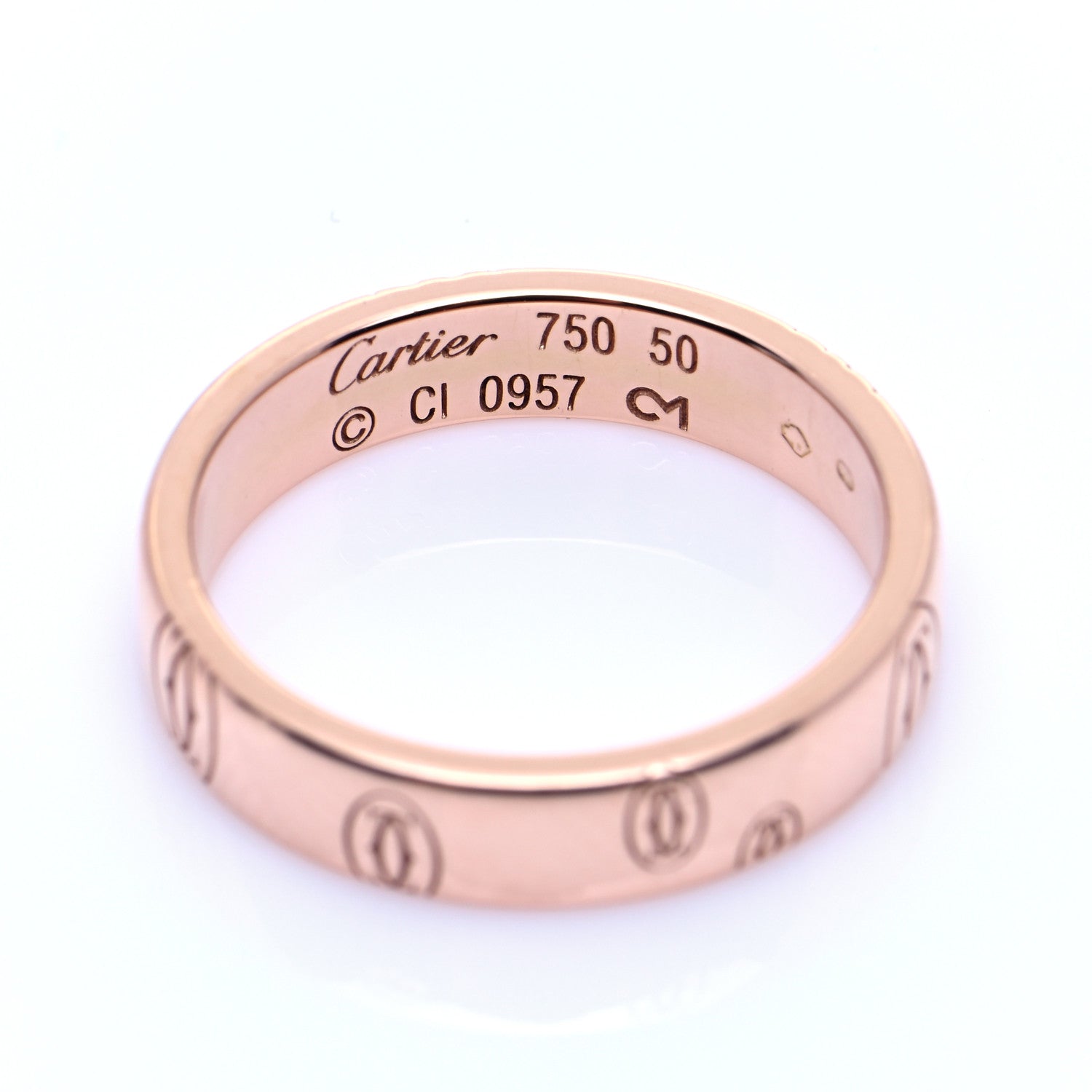Cartier 18K Pink Gold 4mm Happy Birthday Band Ring 50 5.25 4 of 4