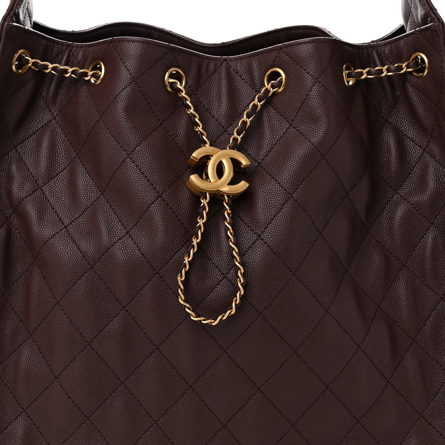 Chanel Caviar Quilted Medium Chanel 25 Handbag Dark Brown 9 of 11