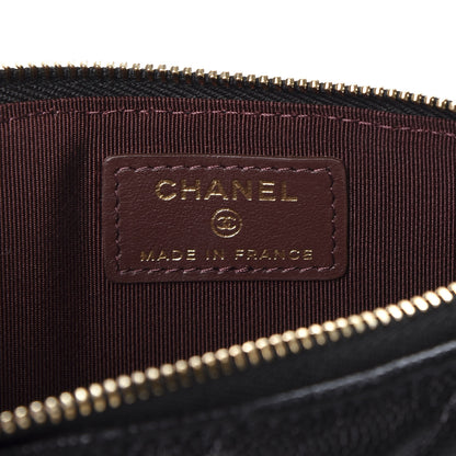 Chanel Caviar Quilted Classic Flat Wallet Pouch Black 7 of 9