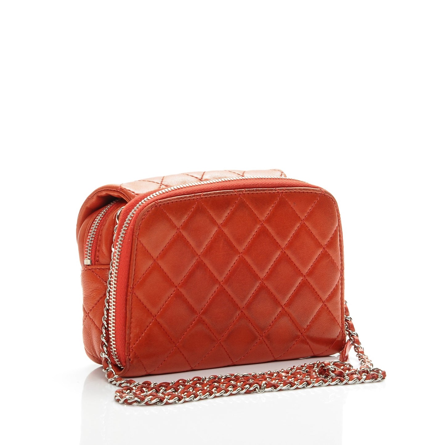 Lambskin Quilted New Mini Flap Red